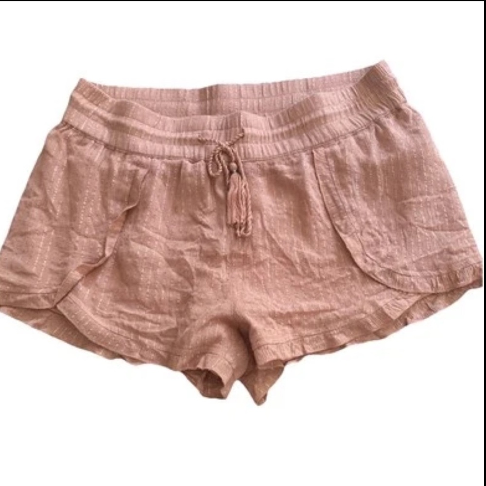 Pink ruffle shorts-Med - Large